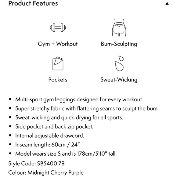 Sweaty Betty Purple Leggings - Picture 15 of 15